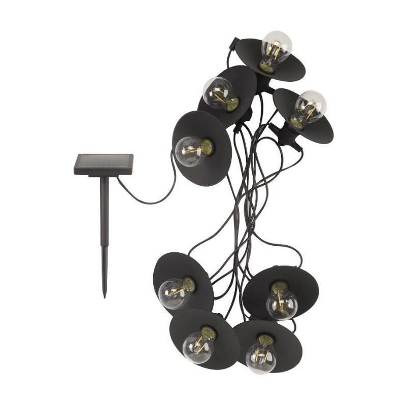 Guirlande solaire Vivo 365 20L - SMART SOLAR - 8 ampoules LED blanc chaud - T...
