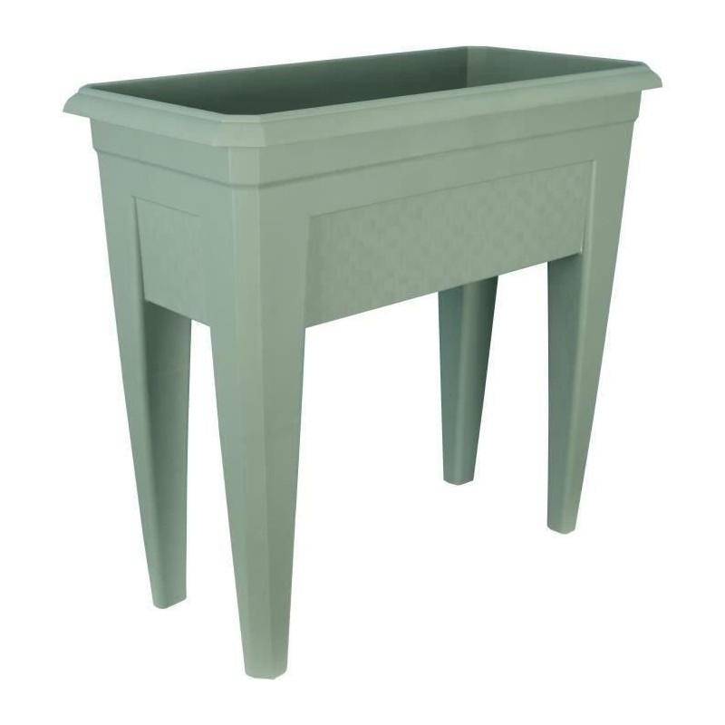 Bac a fleurs/culture/potagere IZIGARDEN 60 cm - 50% recyclé - Vert argile