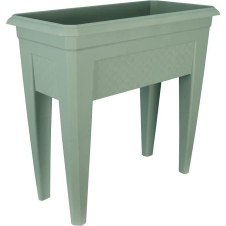 Bac a fleurs/culture/potagere IZIGARDEN 60 cm - 50% recyclé - Vert argile