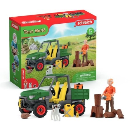 Garde forestier avec véhicule, Coffret Schleich 42659 Farm World pour enfant,...