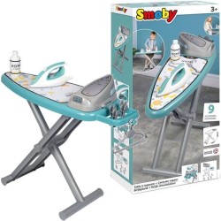 Smoby - Planche a repasser avec station vapeur + 9 accessoires - Jeux d'imita...