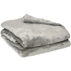 Couverture Microflanelle Toison d'Or - 180 x 220 cm - Coloris Perle