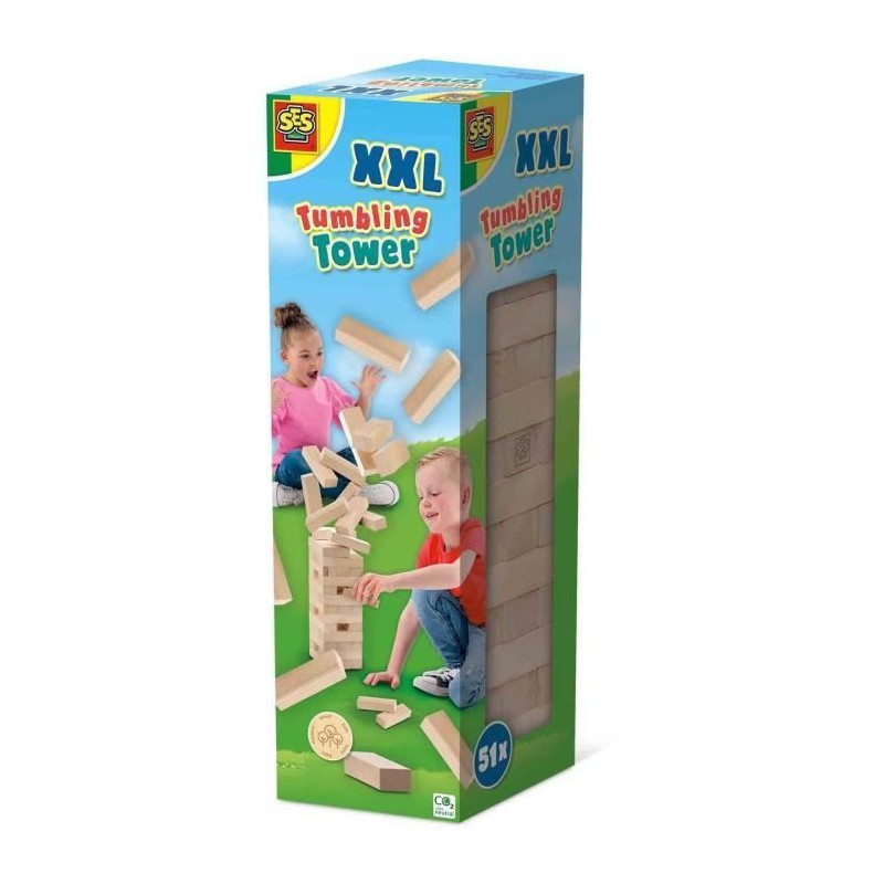 Tour Tumbling XXL - Jeu d'adresse - SES CREATIVE - Version XXL pour l'extérie...