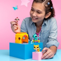 BANDAI - Littlest Pet Shop - Pack Tiki Jungle - 3 animaux et accessoires - BF...