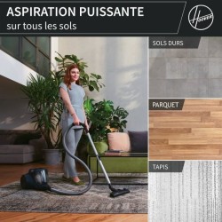 Aspirateur traineau sans sac - HOOVER - HP110HM - 700 W - 78 dBA - 2