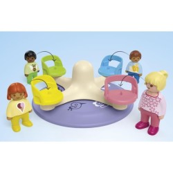 PLAYMOBIL Junior 71701 Enfants et tourniquet, Comprend quatre personnages et ...