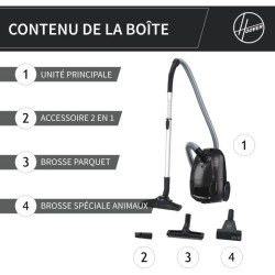 HOOVER HE1 - Aspirateur Traineau avec sac Compact et Puissant -