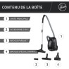 HOOVER HE1 - Aspirateur Traineau avec sac Compact et Puissant -