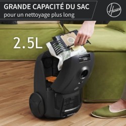 HOOVER HE1 - Aspirateur Traineau avec sac Compact et Puissant -