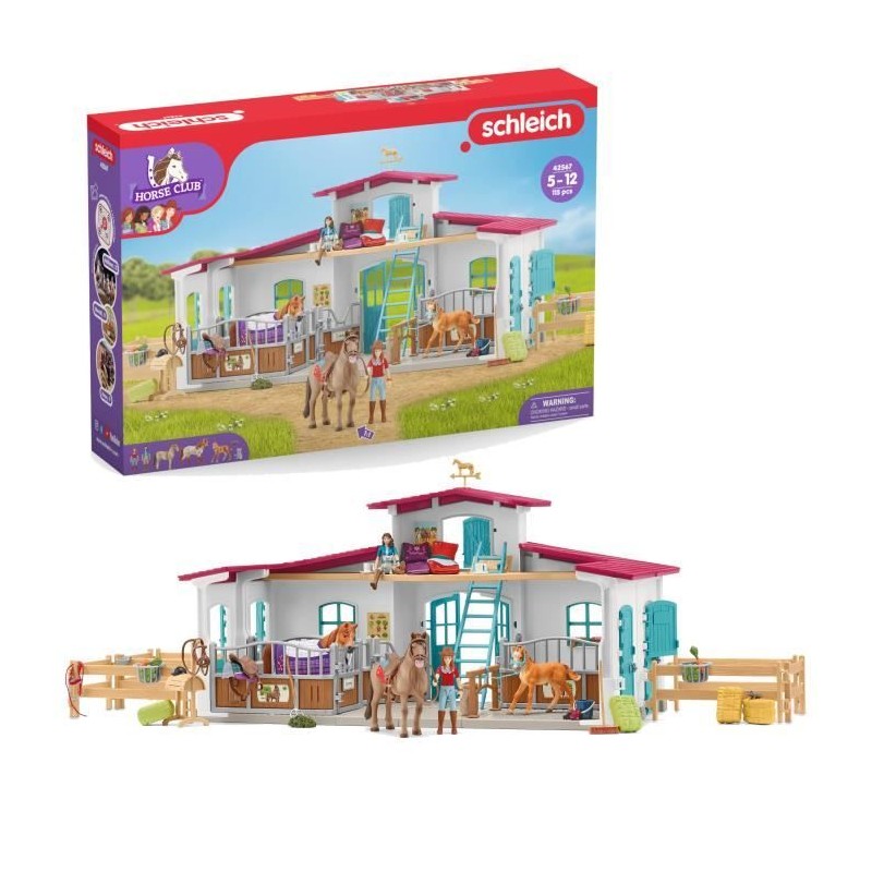 Centre équestre modulable de Lakeside pour chevaux, coffret figurines