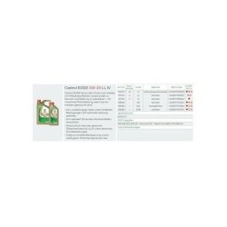 Huile moteur - CASTROL EDGE 0W-20 LL IV - 1L -  0W20