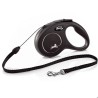 Laisse New Classic M Cord 8 m black Flexi CL20C8-251-S-20