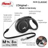 Laisse New Classic M Cord 8 m black Flexi CL20C8-251-S-20