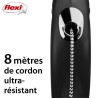 Laisse New Classic M Cord 8 m black Flexi CL20C8-251-S-20