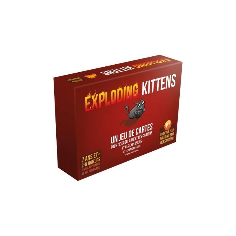 Jeu de société - ASMODEE - Exploding Kittens : Le Jeu de Base (Edition 2022) ...