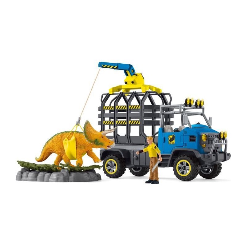 Mission de transport Dino, coffret de 43 pieces avec figurine tricératops et ...
