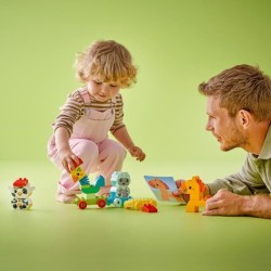 LEGO 10412 DUPLO My First Le Train des Animaux, Jouet a Roues pour Enfants, A...