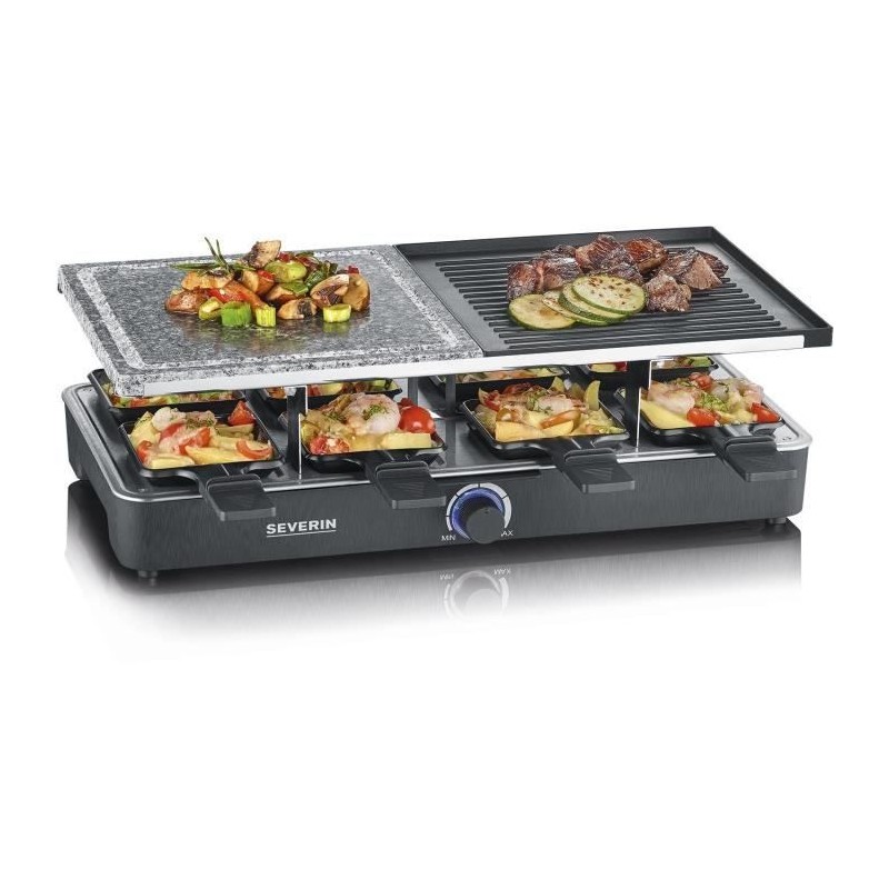 Appareil a raclette SEVERIN - RG2376 - Jusqu'a 8 personnes - Pierre de cuisso...