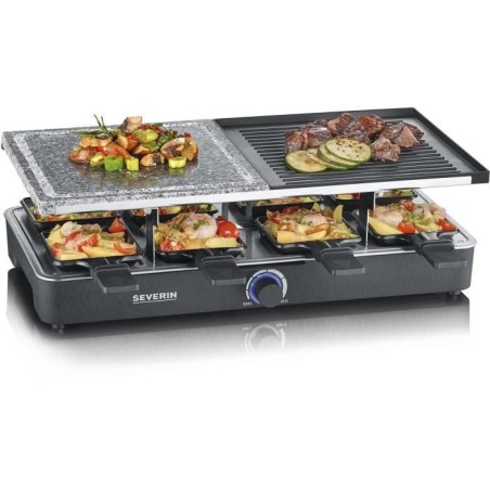 Appareil a raclette SEVERIN - RG2376 - Jusqu'a 8 personnes - Pierre de cuisso...