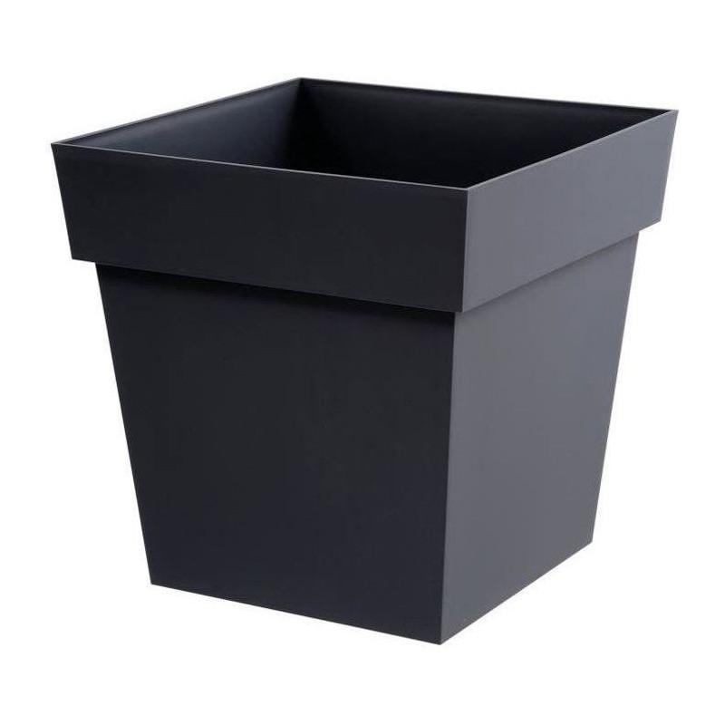 Pot de fleurs Carré 40 cm - EDA - Toscane - 38 L - 39 x 39 x H.39 cm - Gris A...