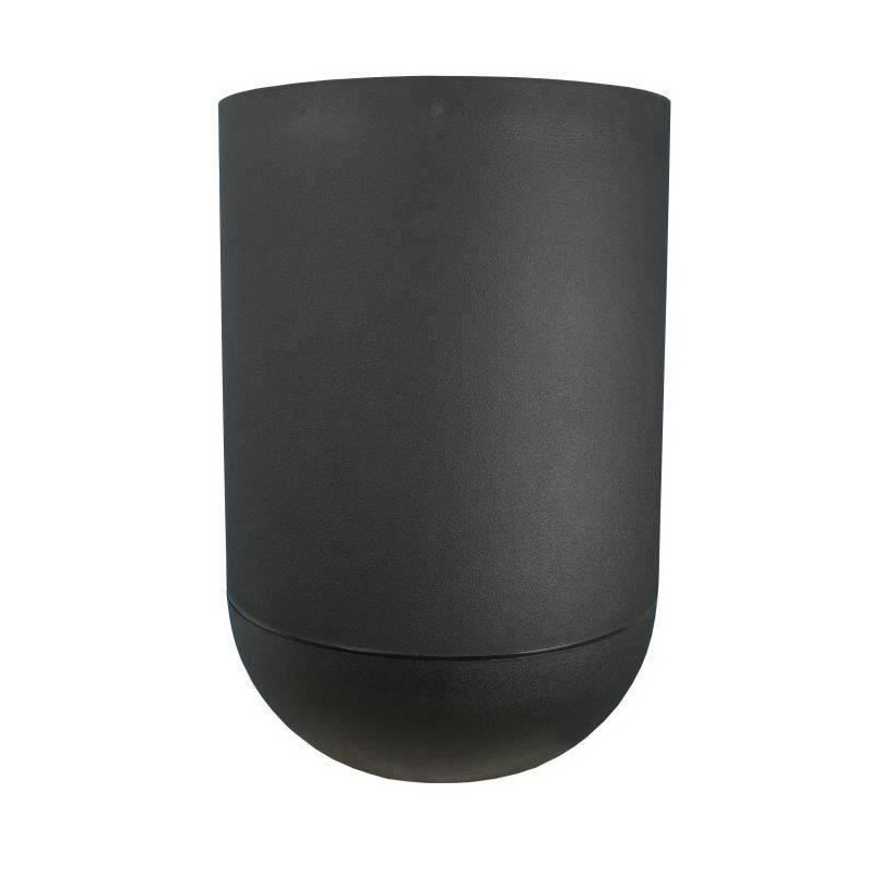 Bac a fleurs rond RIVIERA GRANIT TULIPE - Plastique - Diametre 50 cm - Noir