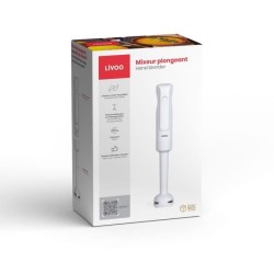 Mixeur plongeant - LIVOO - 300 W - 2 lames en acier inoxydable - 1 vitesse - ...