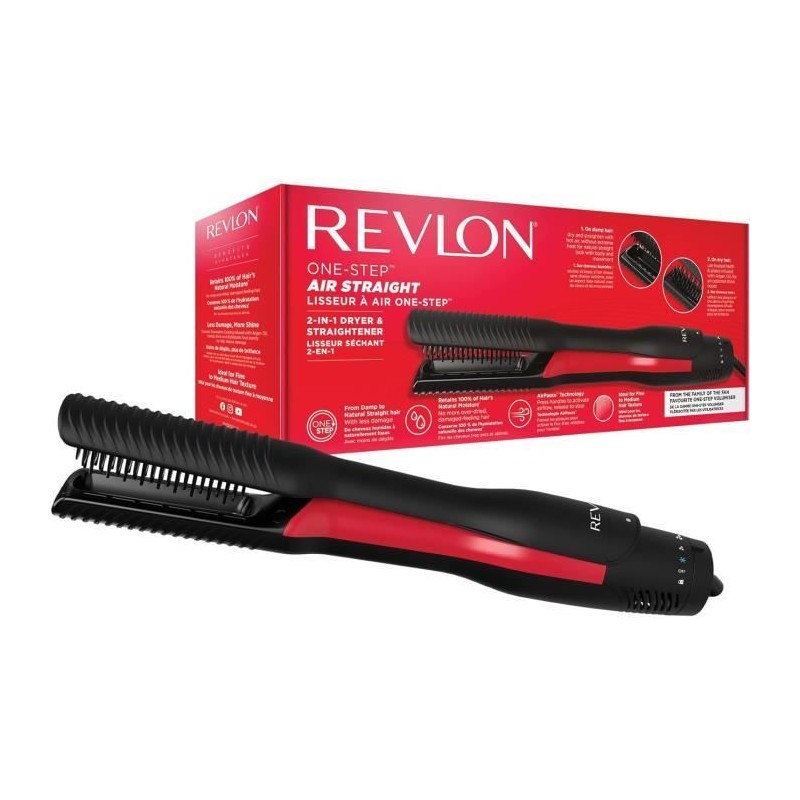 Seche cheveux et lisseur en 1 seul appareil - REVLON - ONE STEP AIR STRAIGHT ...