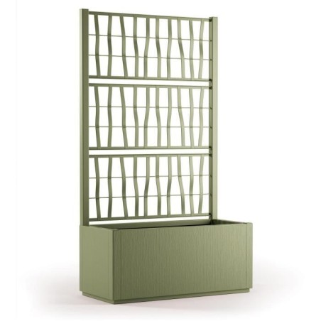 STEFANPLAST Bac a fleur/Jardiniere ETHICA rectangulaire 80 cm avec treillis -...