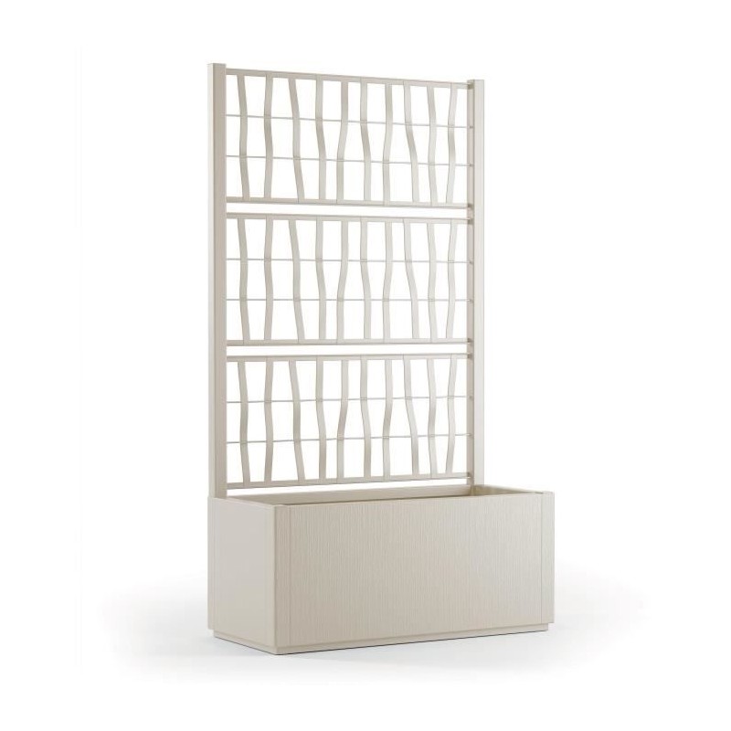 STEFANPLAST Bac a fleur/Jardiniere - ETHICA - Craie - Rectangulaire avec trei...