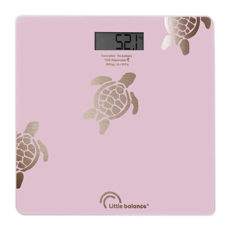 Pese-personne - LITTLE BALANCE - 8729 - Tortues gold métallisées - USB-répara...