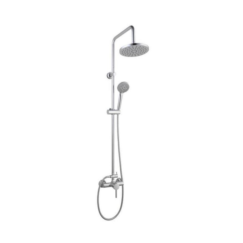 Colonne de douche ROUSSEAU Timaru avec mitigeur mécanique chrome - Tete de do...