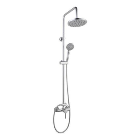 Colonne de douche ROUSSEAU Timaru avec mitigeur mécanique chrome - Tete de do...