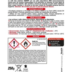 Colle bois extérieur - SADER - PU Polyuréthane - Ultra résistante - Humidité ...