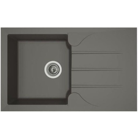 STRADOUR Evier cuisine a encastrer 1 bac + 1 égouttoir Aloa - Résine - 81 x 5...