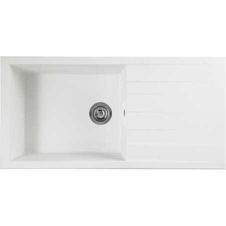 STRADOUR Evier a encastrer CUBE, en SMC BLANC UNI - 17,  1 bac, dim. 100 * 50...
