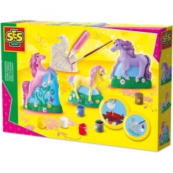 Moulage et peinture - SES CREATIVE - Hobby Pink - 3 chevaux - 3