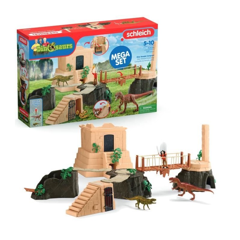 Grande Conquete du temple perdu, Playset figurines, SCHLEICH 42656 Dinosaurs,...