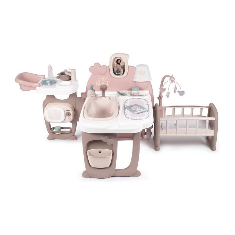 SMOBY - Baby Nurse Grande Maison des Bébés - Cuisine, Salle de Bain et Chambr...