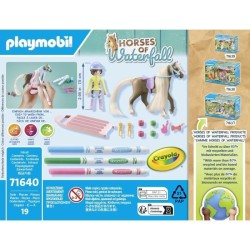 PLAYMOBIL 71640 Cavaliere avec criniere de cheval a colorier, Horses of Water...