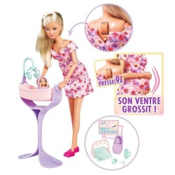 Smoby - Steffi Love - Future Maman - Poupée mannequin enceinte (29cm) - Acces...