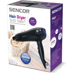 Seche-cheveux ionique - SENCOR - SHD 108VT - 2000 W - 2 vitesses - Noir