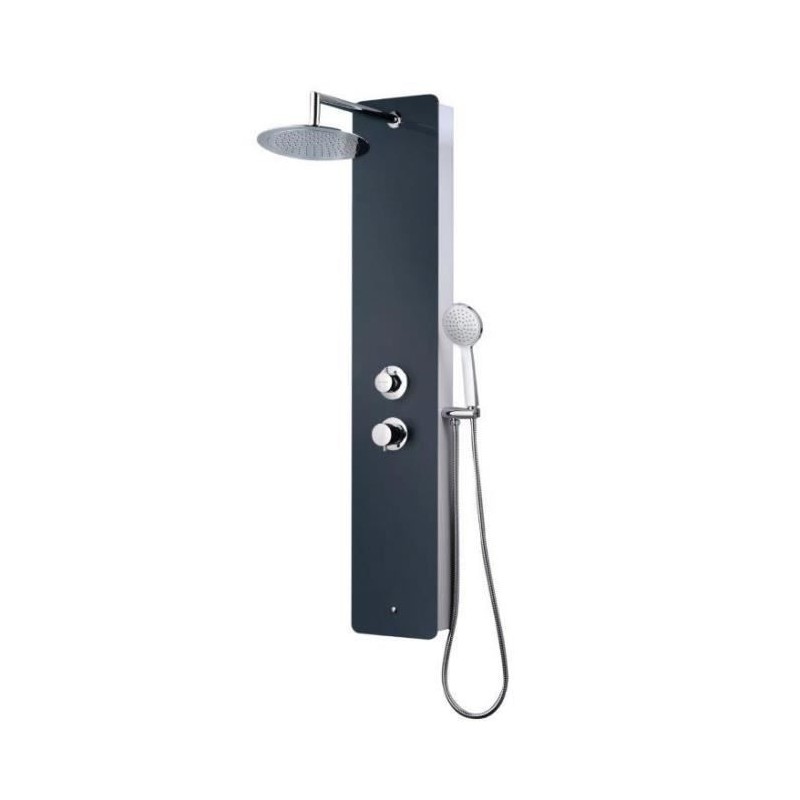 ROUSSEAU Colonne de douche Hydromassante Eris gris anthracite