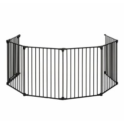 Barriere pare-feu de cheminée ou poele a bois 6 pans - 360 cm - Noir - NORDLI...