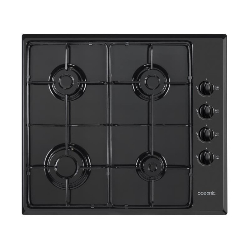 Table 4 foyers OCEANIC - Gaz émail noir