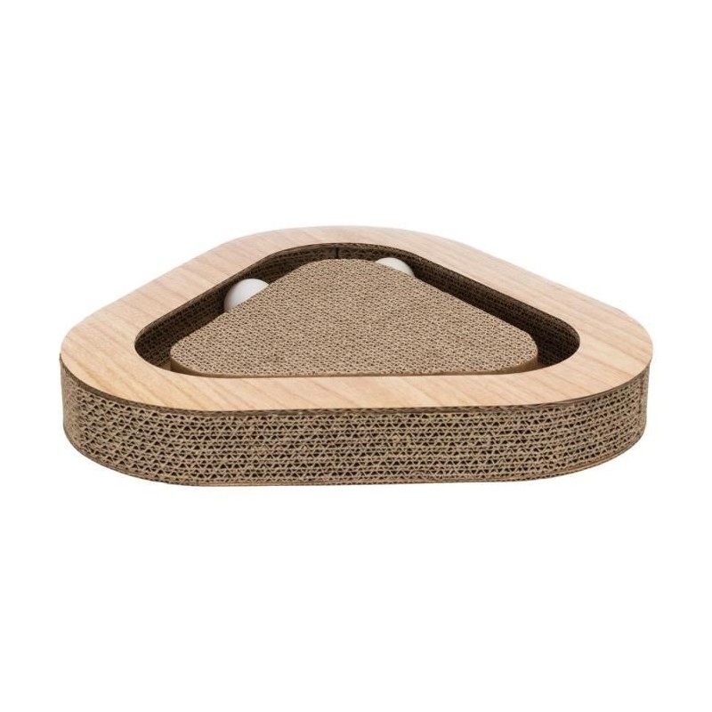 Griffoir carton avec balles - TRIXIE - 36 x 5 x 36 cm / Gris