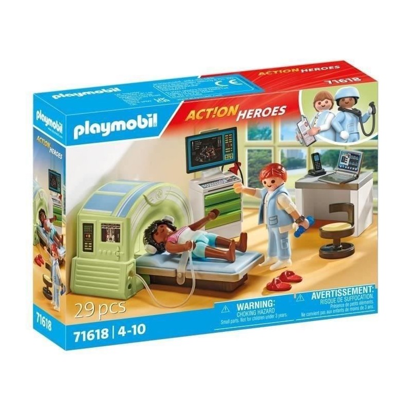 PLAYMOBIL 71618 Scanner médical avec patiente, City Life, L'Hôpital, 29 piece...