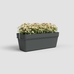 ARTEVASI Kit balcon Jardiniere - CAPRI RE - 50cm - Anthracite - 50,2 x 28,5 x...
