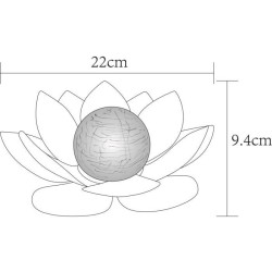Nénuphar solaire - GALIX - Boule craquelée - 7 Lumens - 8 heures d'éclairage ...