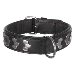 Active collier TRIXIE - Design stylisé - Cuir - Taille L - 45–55 cm -  Noir