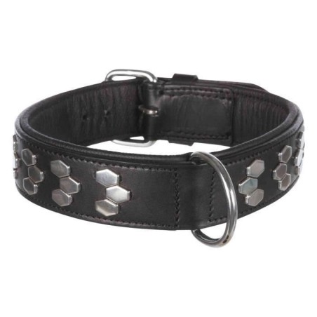 Active collier TRIXIE - Design stylisé - Cuir - Taille L - 45–55 cm -  Noir